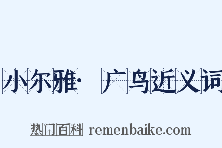 小尔雅·广鸟近义词是什么意思的图片